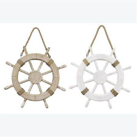 YOUNGS Wood Nautical Wall Decor, 2 Assorted Color 62135